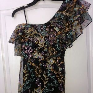 Black Floral Homecoming Dress Size 4